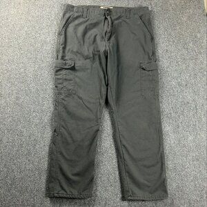 Wrangler Pants Mens 40x32 Gray Cargo Fleece Lined Adults Outdoors 100%‎ Cotton